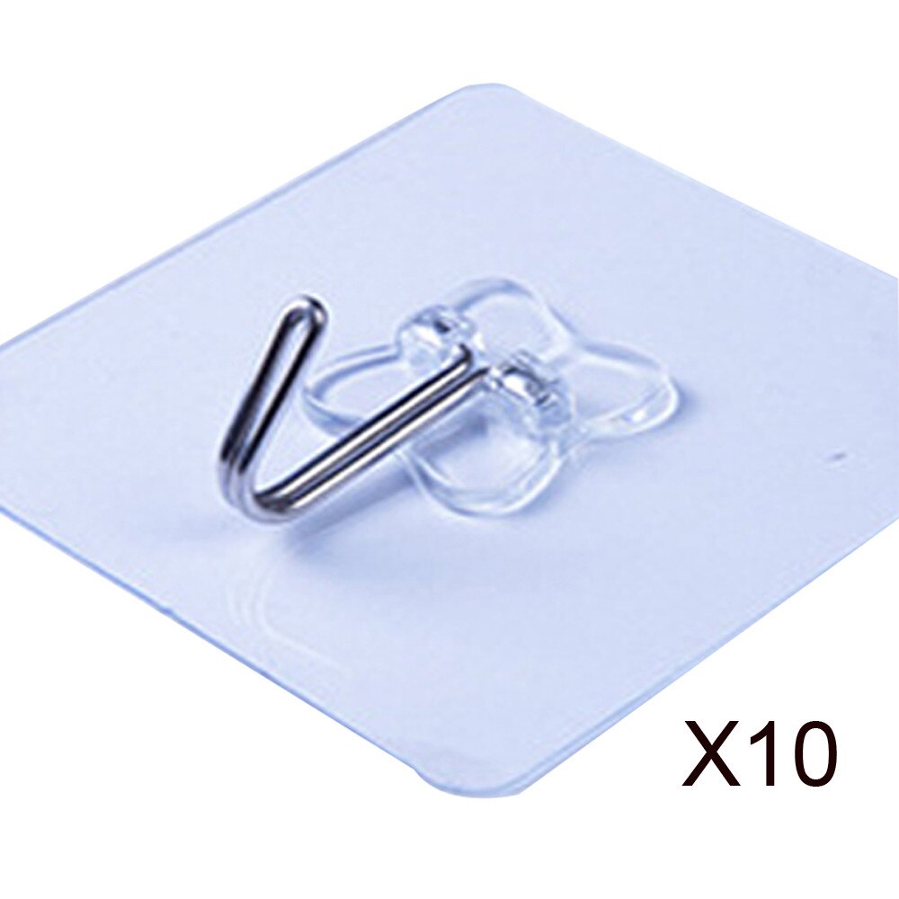 Crochets Muraux Adhésifs - Lot de 10 pour un Espace Organisé