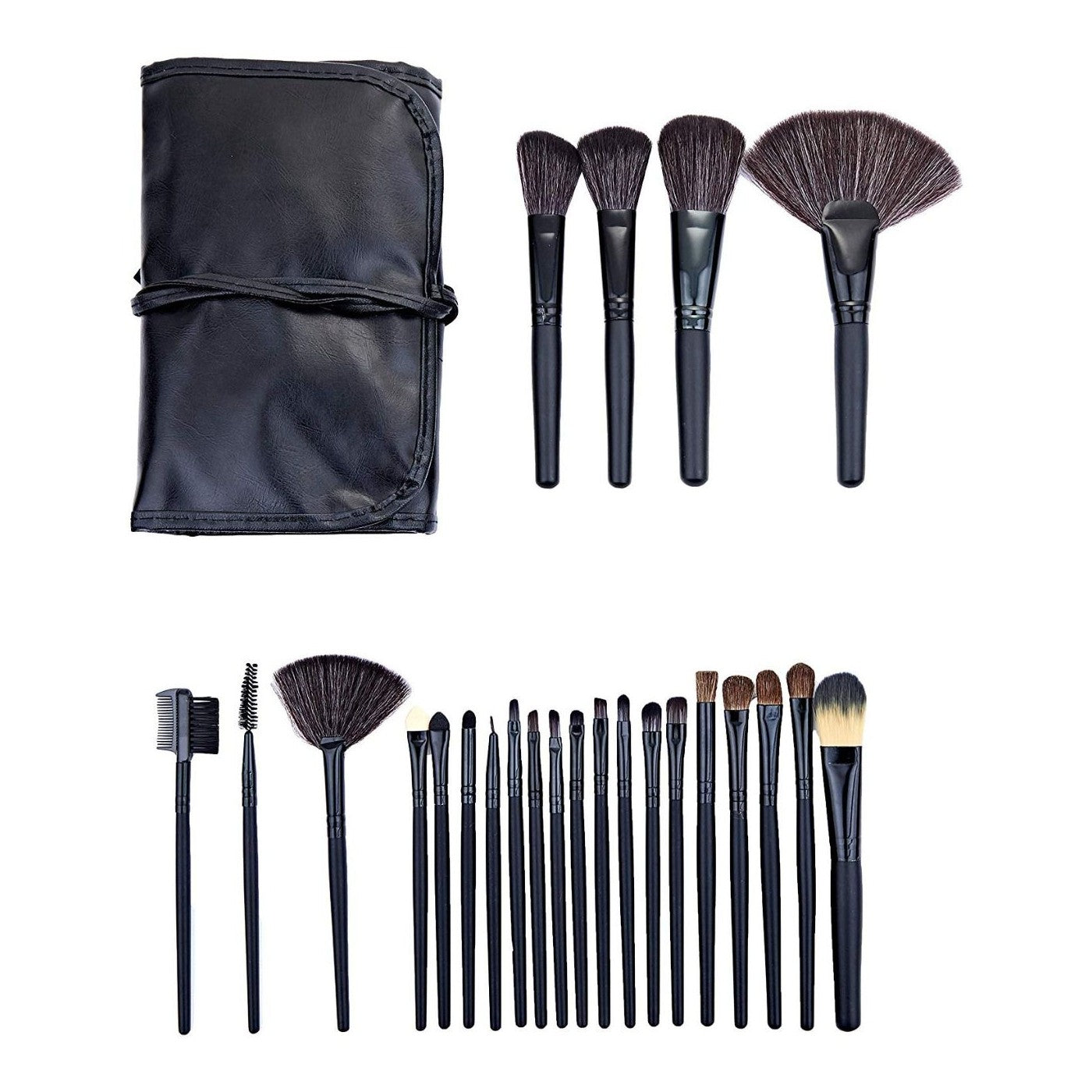 Ensemble de 24 Pinceaux de Maquillage Professionnels avec Pochette Élégante