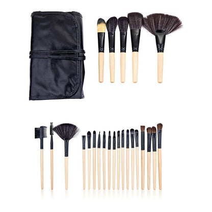 Ensemble de 24 Pinceaux de Maquillage Professionnels avec Pochette Élégante