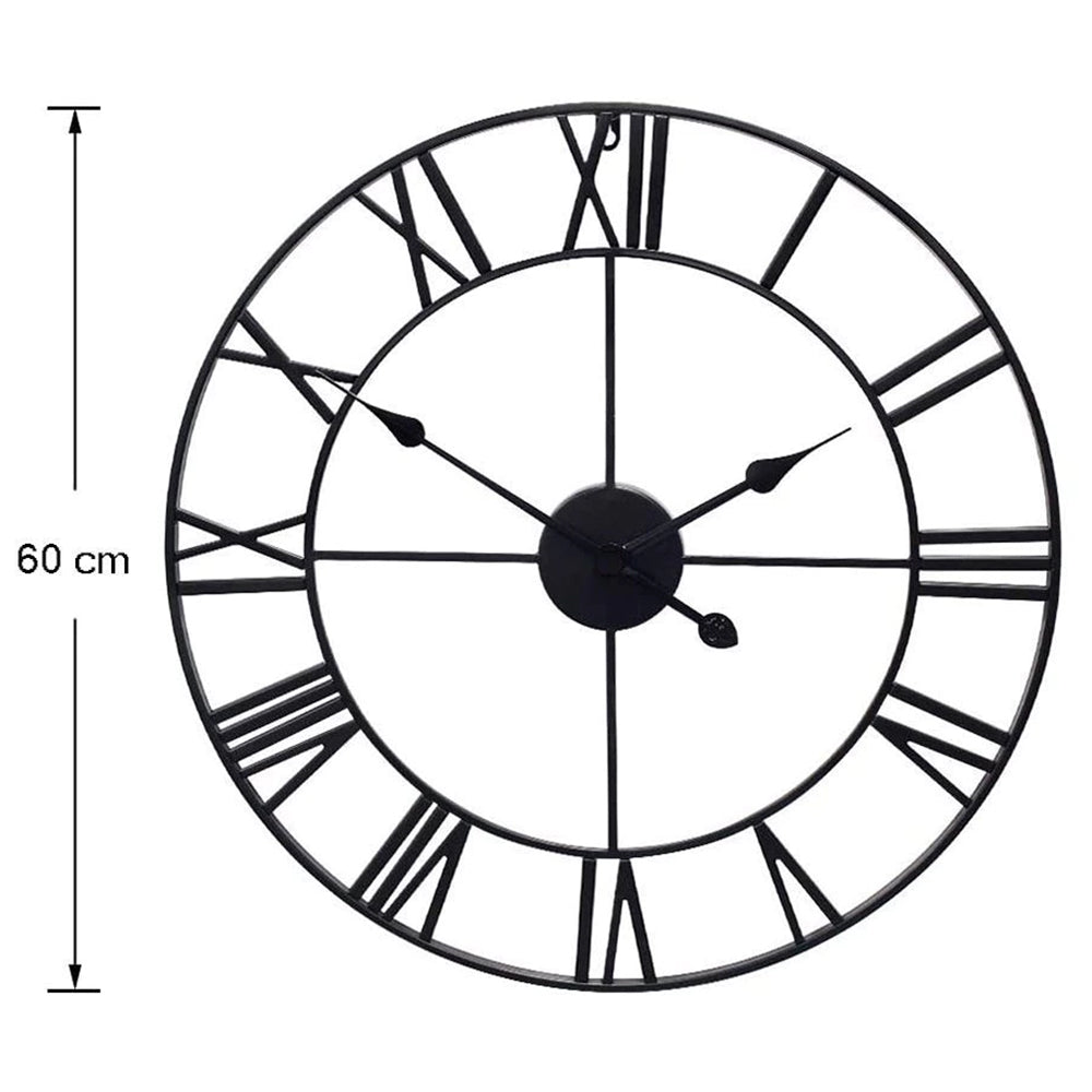 Horloge murale romaine 3D élégante et silencieuse
