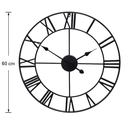 Horloge murale romaine 3D élégante et silencieuse