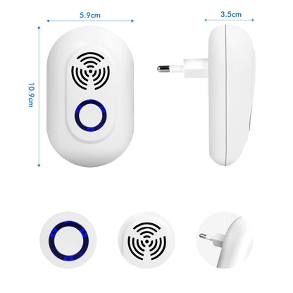 Pack de 2 Prises Ultrasoniques Anti-Insectes et Nuisibles