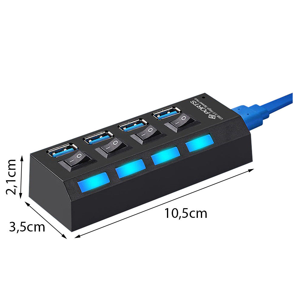 Station de recharge multifonctionnalité 4 ports USB 3.0