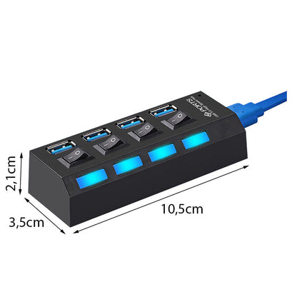 Station de recharge multifonctionnalité 4 ports USB 3.0
