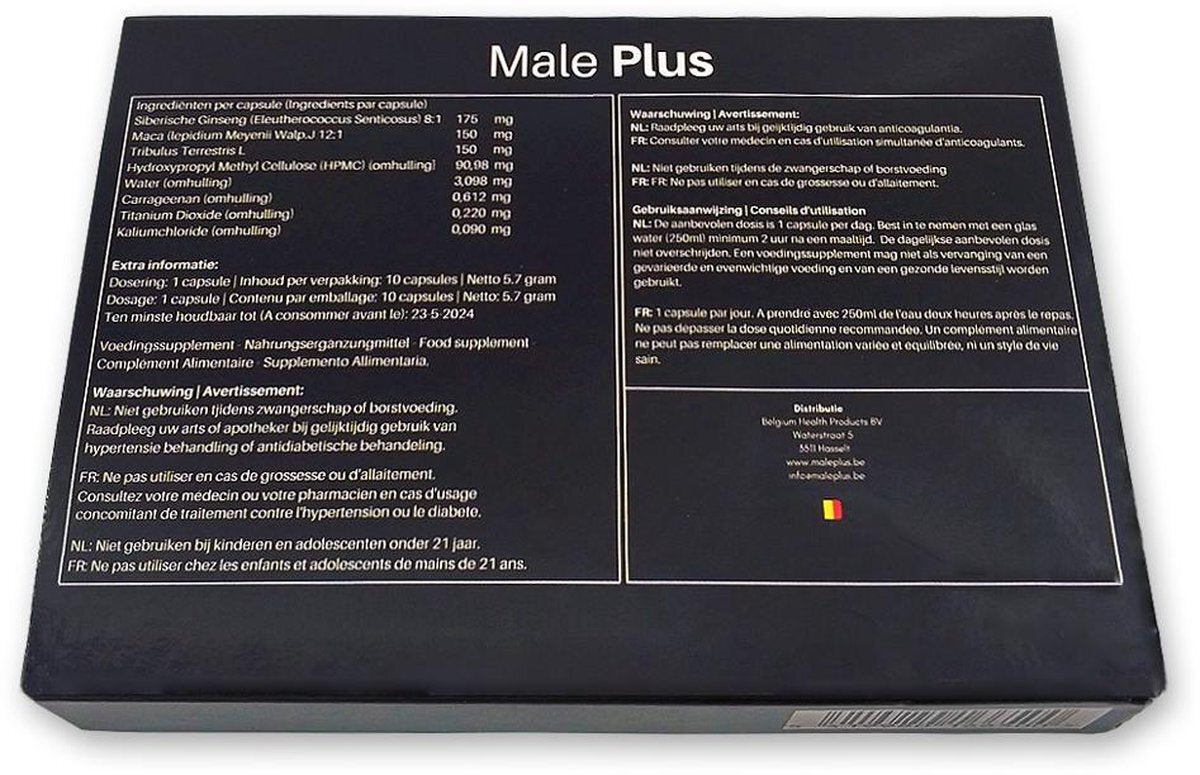 Male Plus - Performance Physique et Sexuelle en Capsules