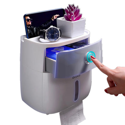 Distributeur de Papier Toilette Pratique avec Rangement Élégant