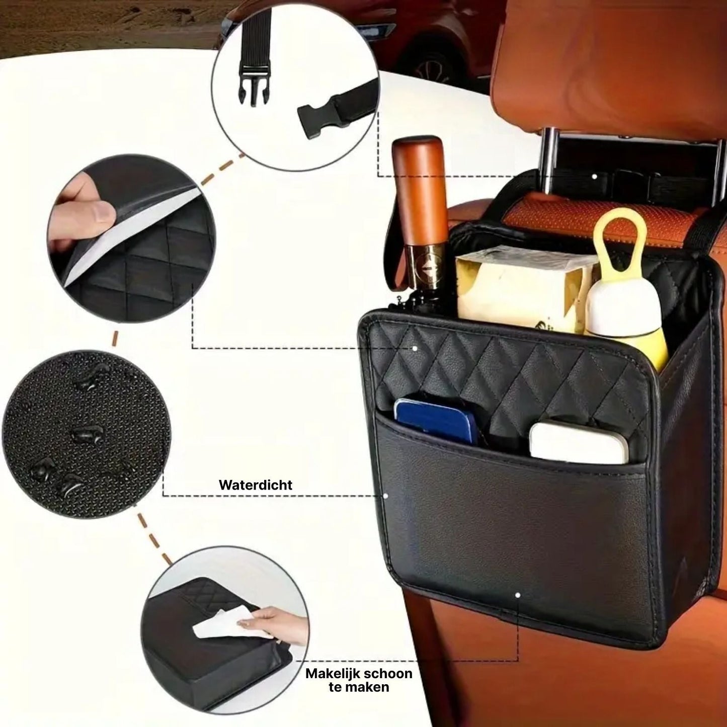 Organisateur de Voiture Navorra™ – Luxe et Rangement Multifonctionnel