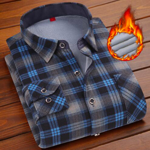 Chemise à Carreaux en Velours Épais pour Homme - Élégance et Confort Assurés