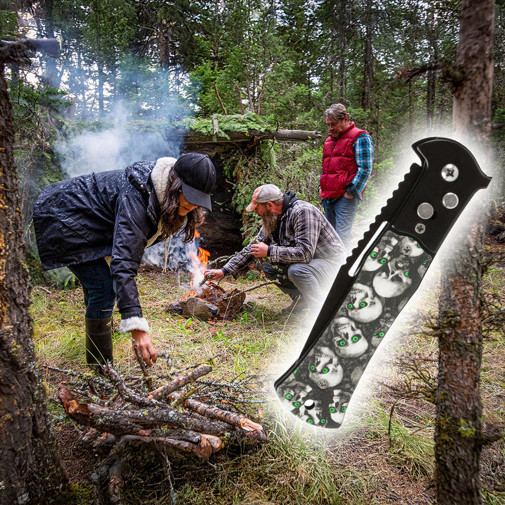 Couteau de poche pliable tactique militaire en acier - Pratique et fonctionnel