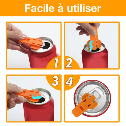 Ouvre Canette et Ouvre Boîte 3-en-1 Pratique et Innovant
