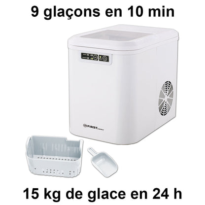 Machine à Glaçons Silencieuse 15kg/24h - Design Élégant et Performant