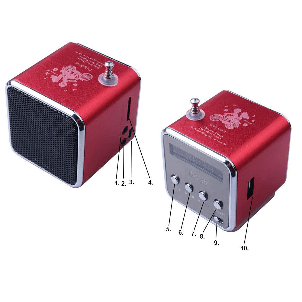 Haut-parleur Radio FM Bluetooth avec Écran LCD - Son Clair et Design Élégant