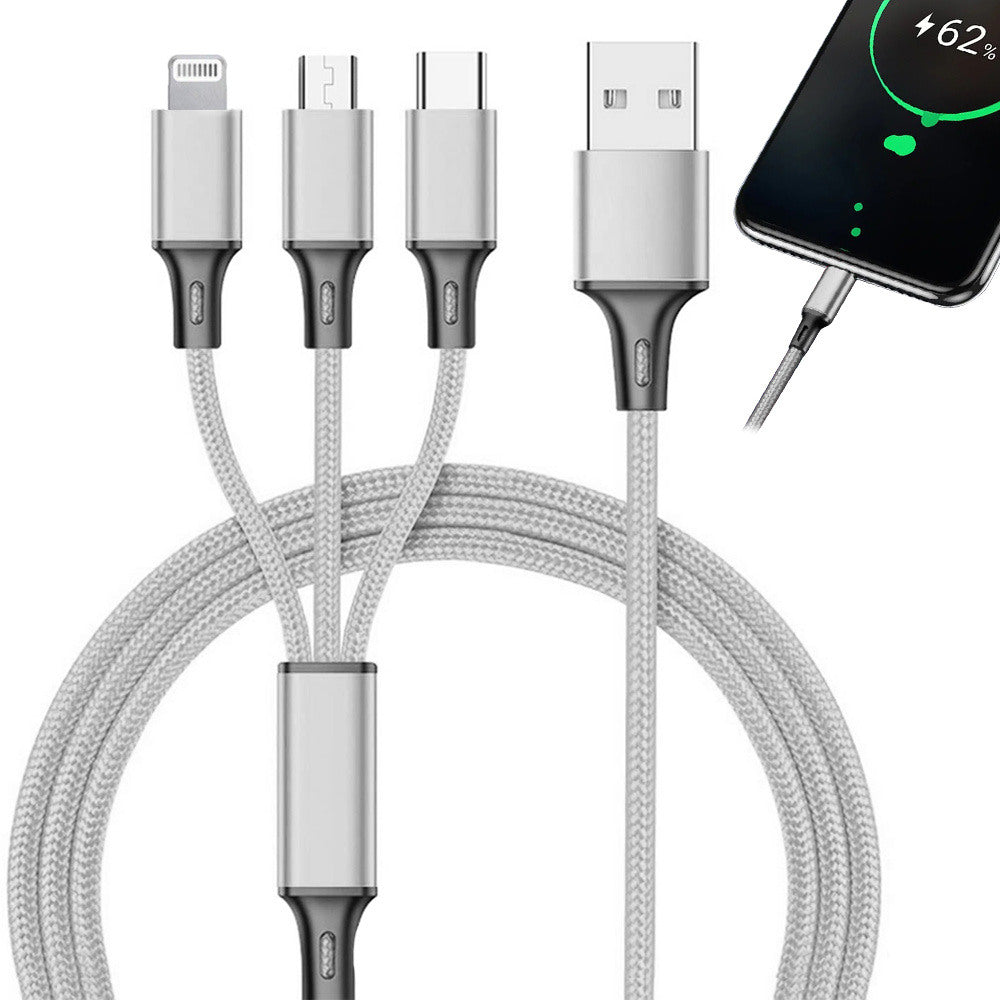 Câble USB 3-en-1 Multifonction pour Charger Tous Vos Appareils