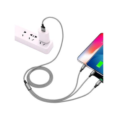Câble USB 3-en-1 Multifonction pour Charger Tous Vos Appareils
