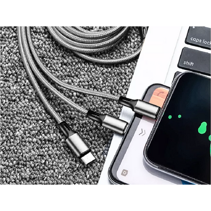 Câble USB 3-en-1 Multifonction pour Charger Tous Vos Appareils