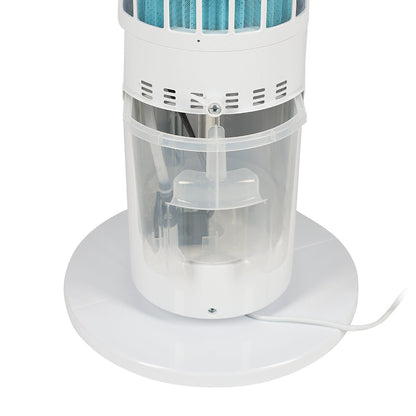 Ventilateur colonne blanc silencieux 60W avec télécommande et affichage digital