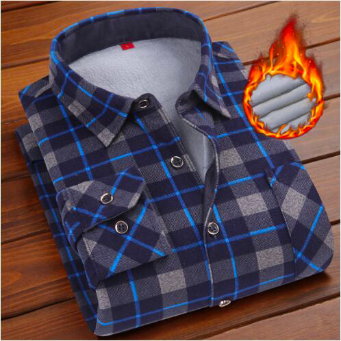 Chemise à Carreaux en Velours Épais pour Homme - Élégance et Confort Assurés