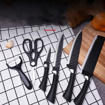 Kit de Cuisine 6 Pièces : Couteaux, Ciseaux et Éplucheur Essentiels