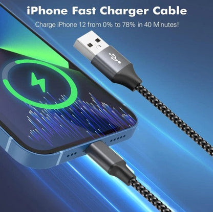 Jeu de 6 câbles Lightning pour iPhone - Charge et Synchronisation Simplifiées