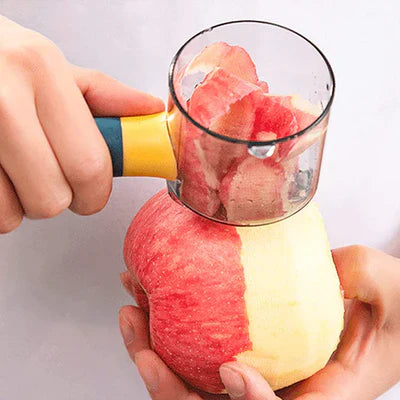 Éplucheur en Acier Inoxydable avec Tasse de Rangement intégrée