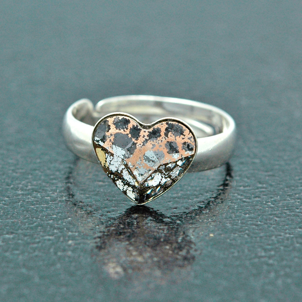 Bague en Argent Cœur avec Cristaux Swarovski Authentiques - Élégance et Brillance au Quotidien