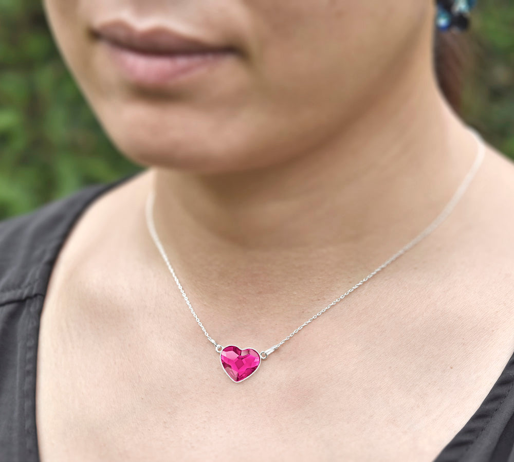 Coffret Élégance Coeur en Argent avec Cristaux Swarovski et Bougie Romantique