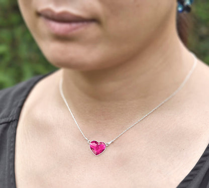 Coffret Élégance Coeur en Argent avec Cristaux Swarovski et Bougie Romantique