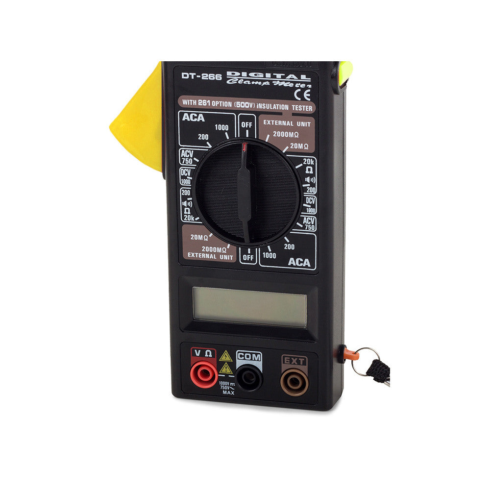 Multimètre numérique à pince DT-266 avec ampèremètre et affichage LCD