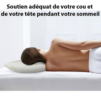 Oreiller à mémoire de forme en bambou pour un sommeil réparateur
