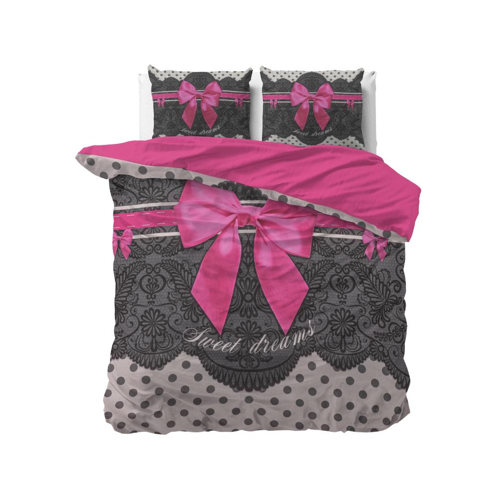 Housse de couette en coton microfibre avec 2 taies d'oreillers assorties