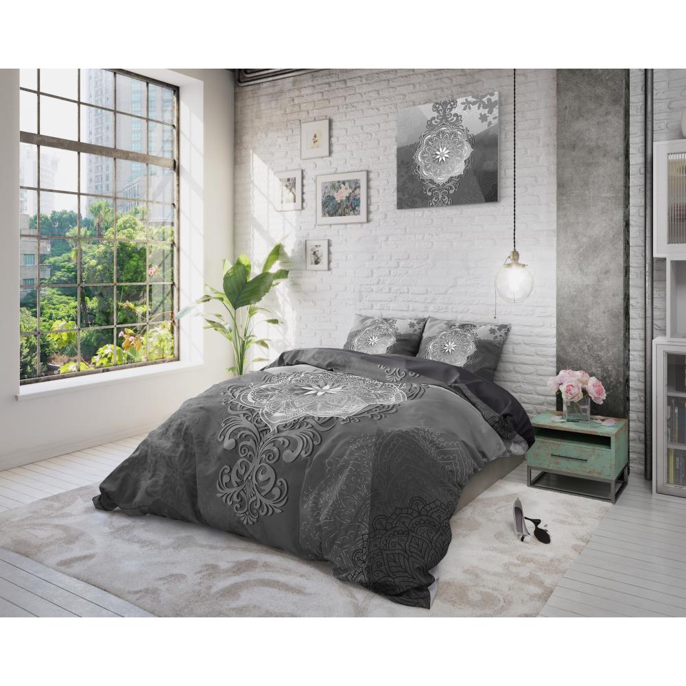 Housse de couette en coton microfibre avec 2 taies d'oreillers assorties