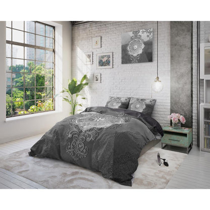 Housse de couette en coton microfibre avec 2 taies d'oreillers assorties