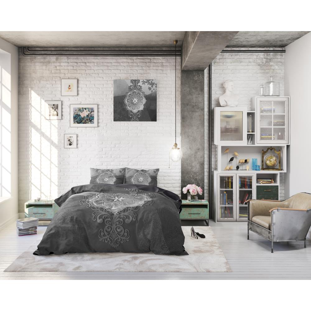 Housse de couette en coton microfibre avec 2 taies d'oreillers assorties