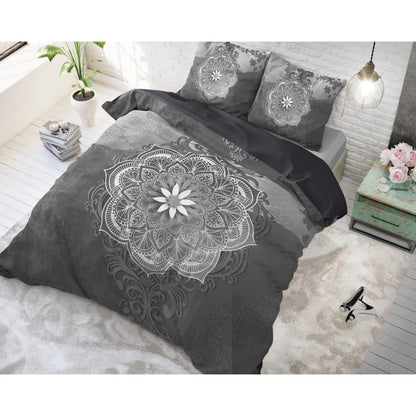 Housse de couette en coton microfibre avec 2 taies d'oreillers assorties