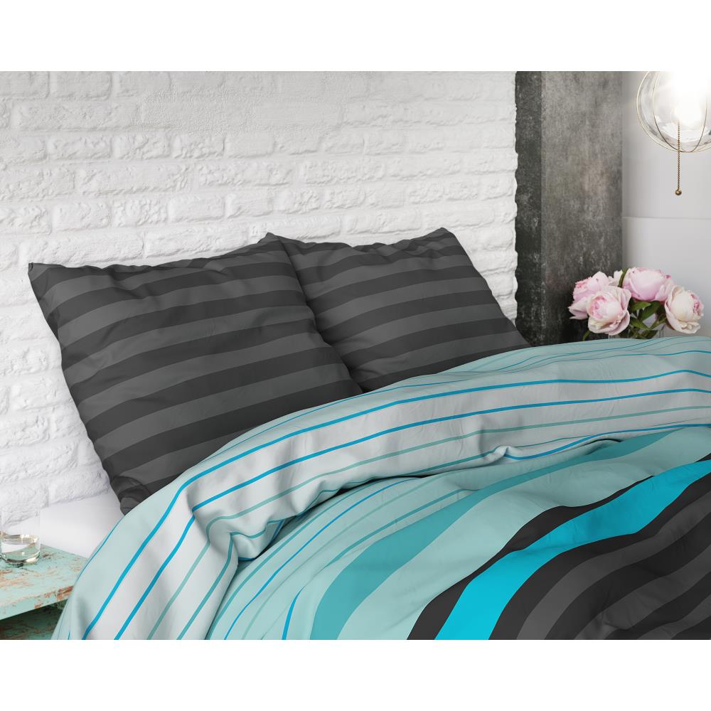 Housse de couette en coton microfibre avec 2 taies d'oreillers assorties