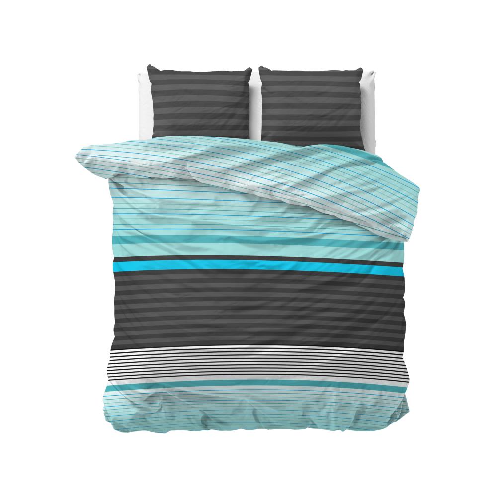 Housse de couette en coton microfibre avec 2 taies d'oreillers assorties