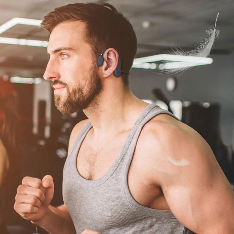 Écouteurs de sport étanches Bluetooth 5.0 avec conduite osseuse