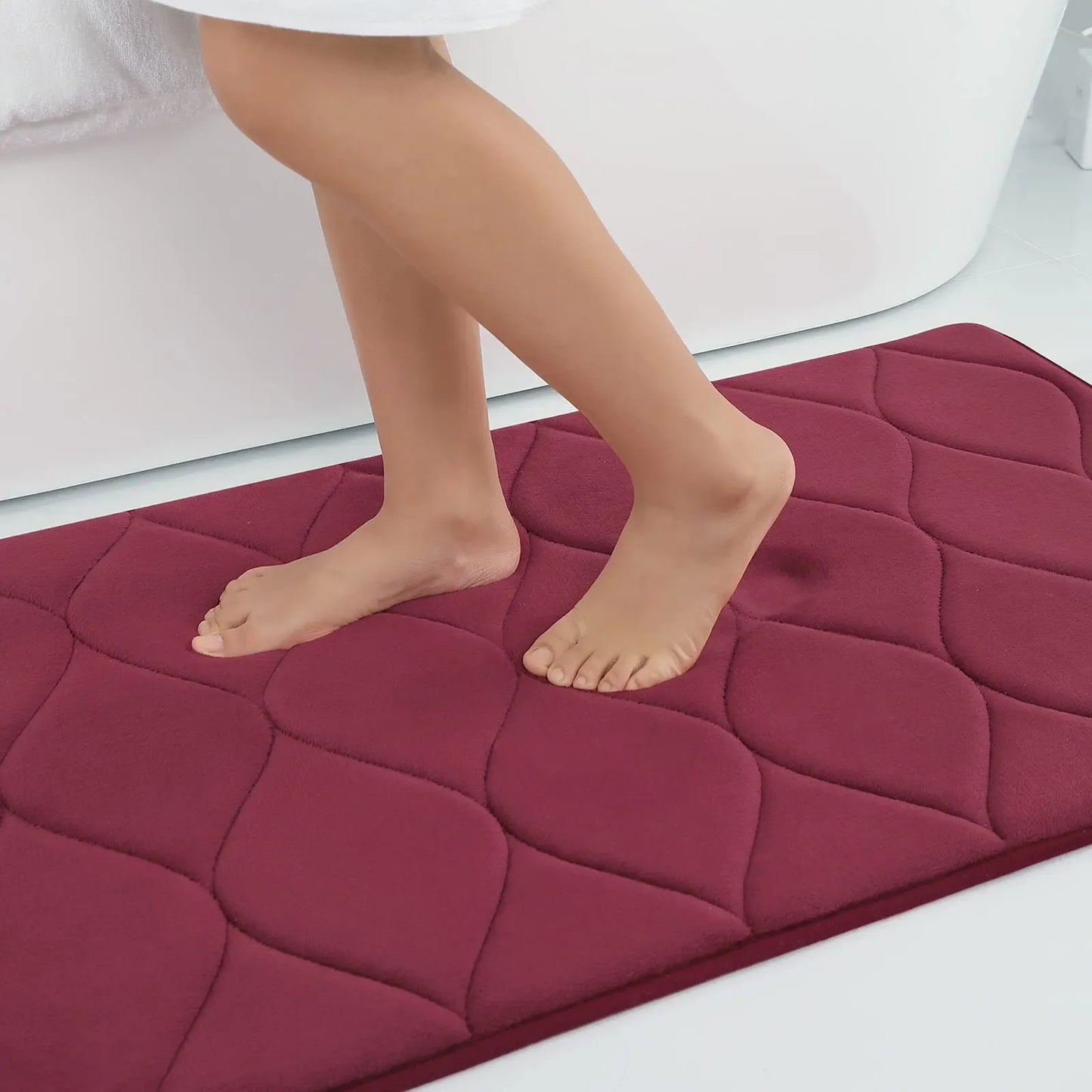 Tapis de bain en mousse à mémoire de forme absorbant et à séchage rapide