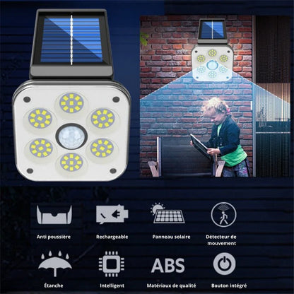 Applique Murale LED Solaire avec Détecteur de Mouvement - Éclairage Pratique et Écologique
