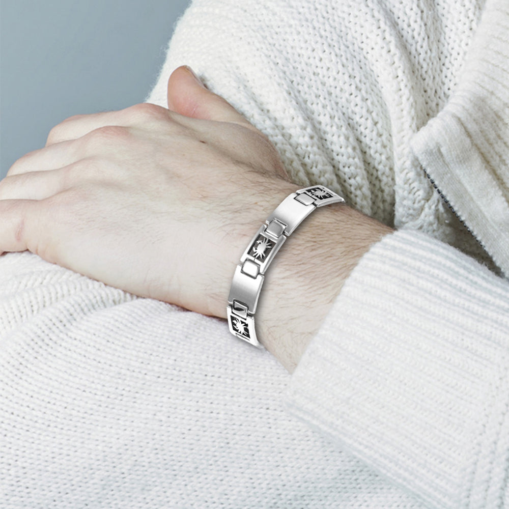 Bracelet Signe du Zodiaque en acier inoxydable pour homme