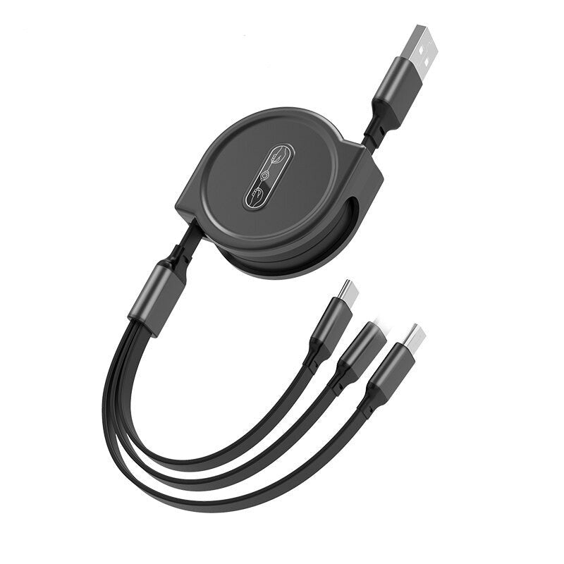 Câble USB Rétractable 3 en 1 - 1 acheté = 1 offert !