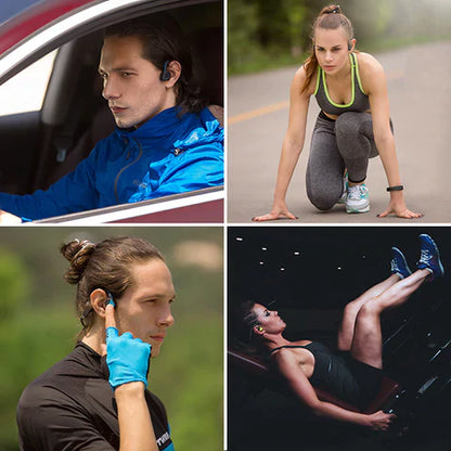 Écouteurs de sport étanches Bluetooth 5.0 avec conduite osseuse