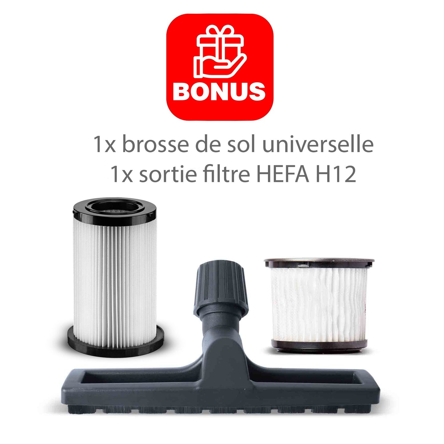 Aspirateur Cyclonique 400W avec Brosse Universelle - Manœuvre Facile et Design Élegant