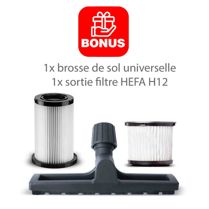 Aspirateur Cyclonique 400W avec Brosse Universelle - Manœuvre Facile et Design Élegant
