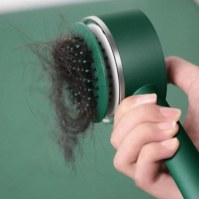 Brosse à cheveux autonettoyante 3 en 1 : démêlage doux et massage relaxant