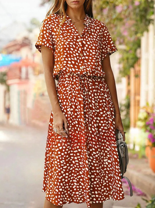 Robe d'Été Légère à Motifs Imprimés pour Femme