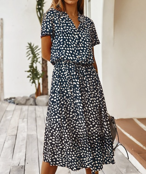 Robe d'Été Légère à Motifs Imprimés pour Femme