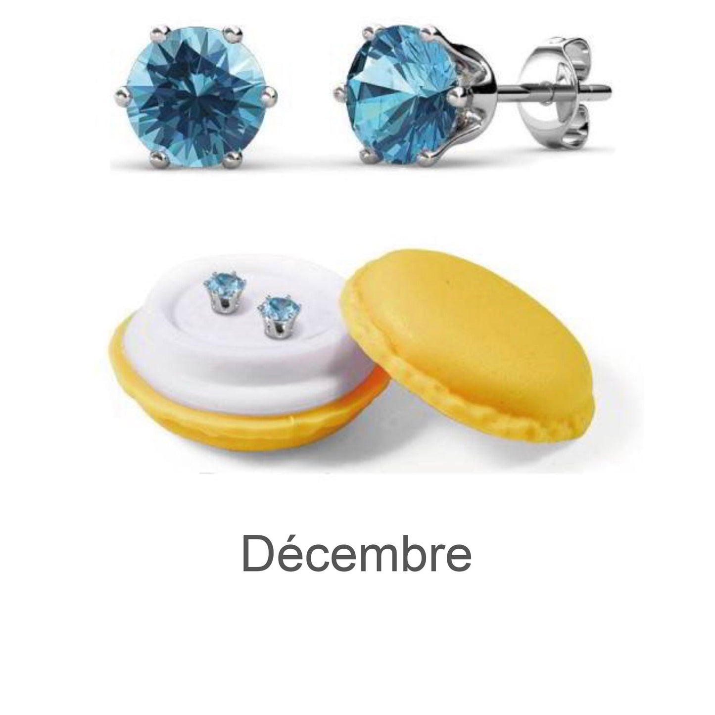 Boucles d'oreilles en cristal autrichien avec pierres de naissance - Élégance personnalisée