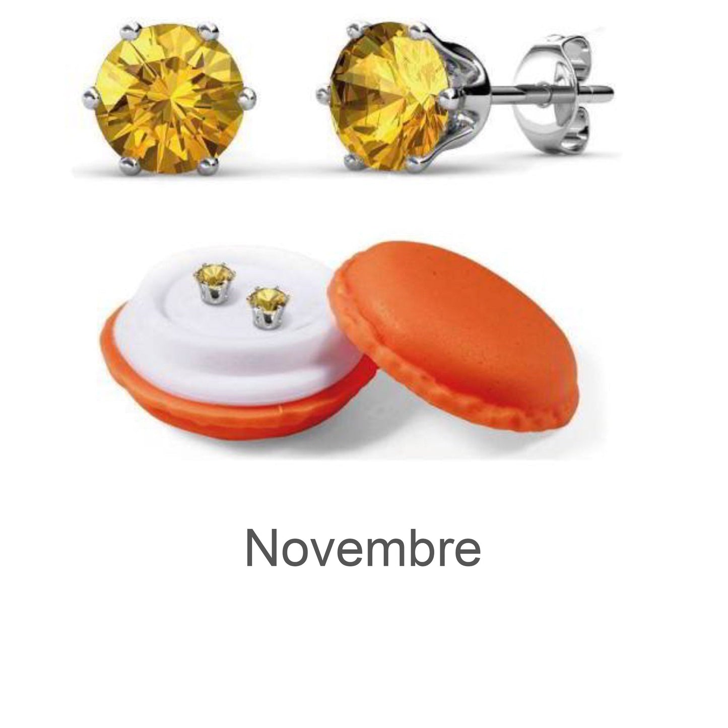 Boucles d'oreilles en cristal autrichien avec pierres de naissance - Élégance personnalisée