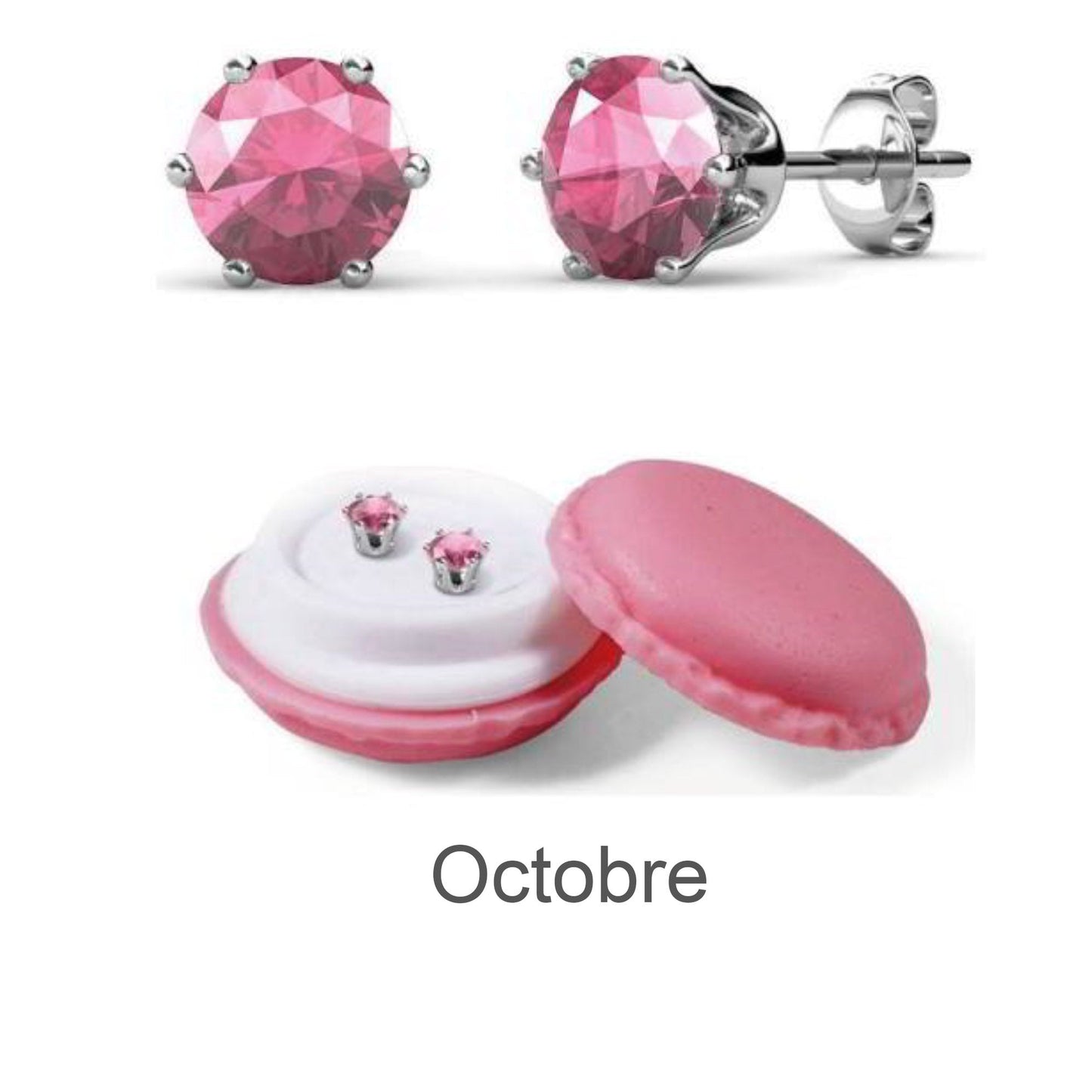 Boucles d'oreilles en cristal autrichien avec pierres de naissance - Élégance personnalisée